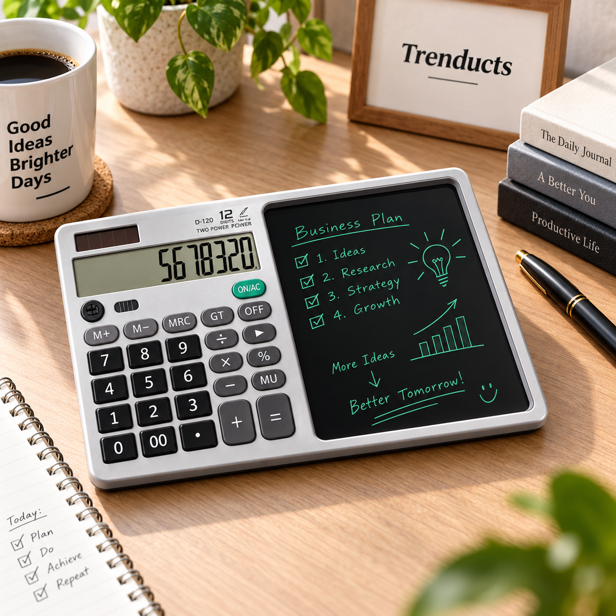 12-Digit Calculator with LCD Writing Pad