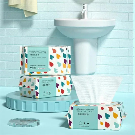 Pack of 70 Cotton Thickened Disposable Face Towel Soft Fabric - Clarify.pk