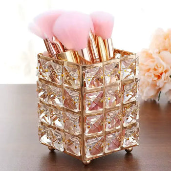 Crystal Makeup Brush Holder Candle Holder - Clarify.pk