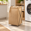 Foldable Laundry Hamper with Metal Frame