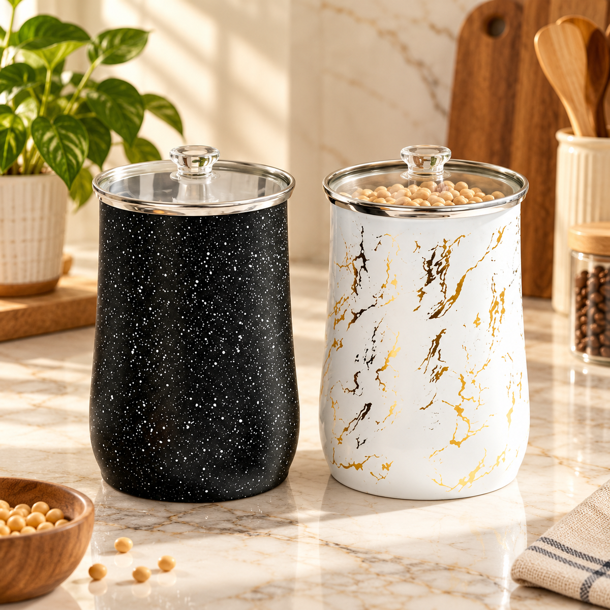 Iron Storage Jar with Glass Lid – 1000ml