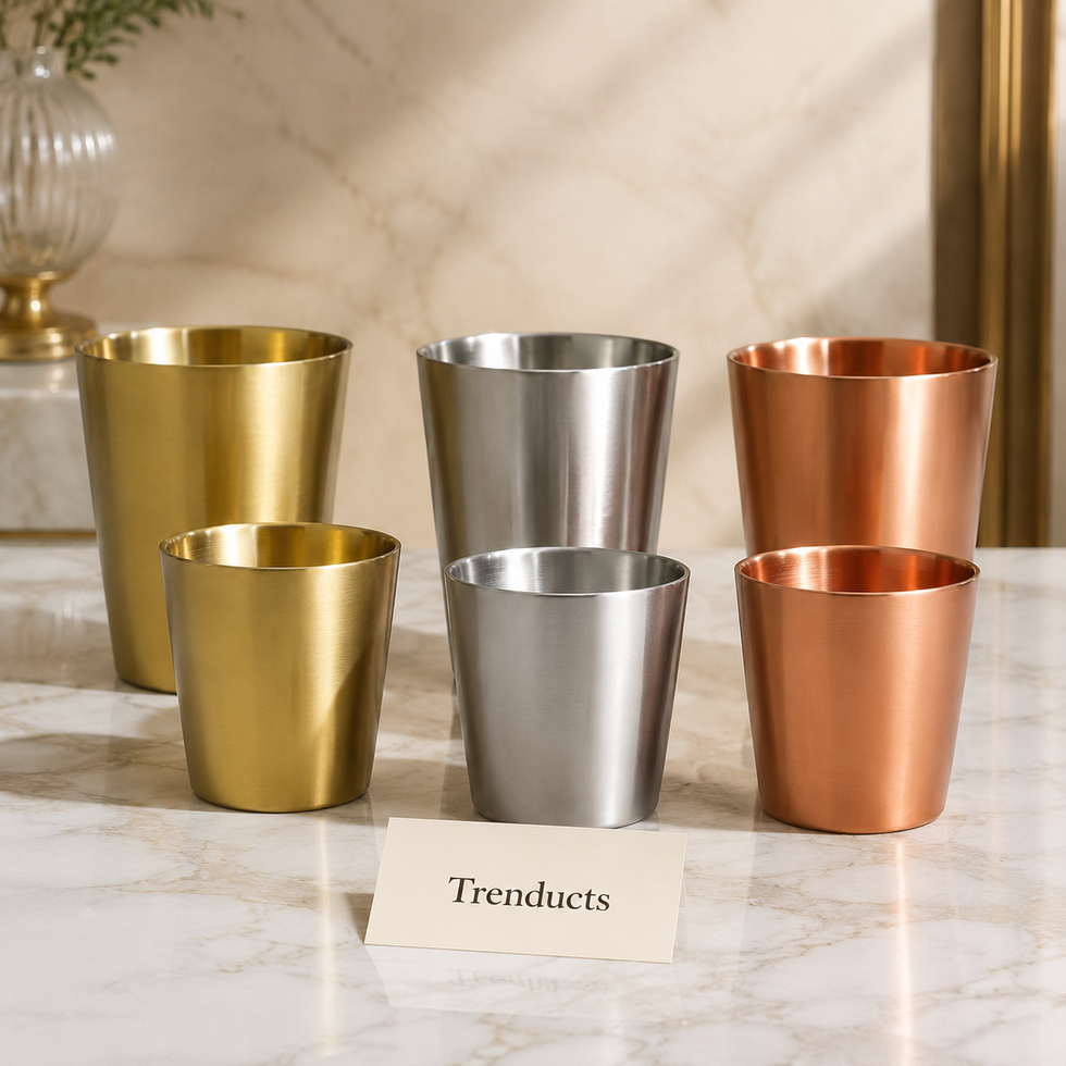 Double Wall Plain Metallic Tumbler Collection