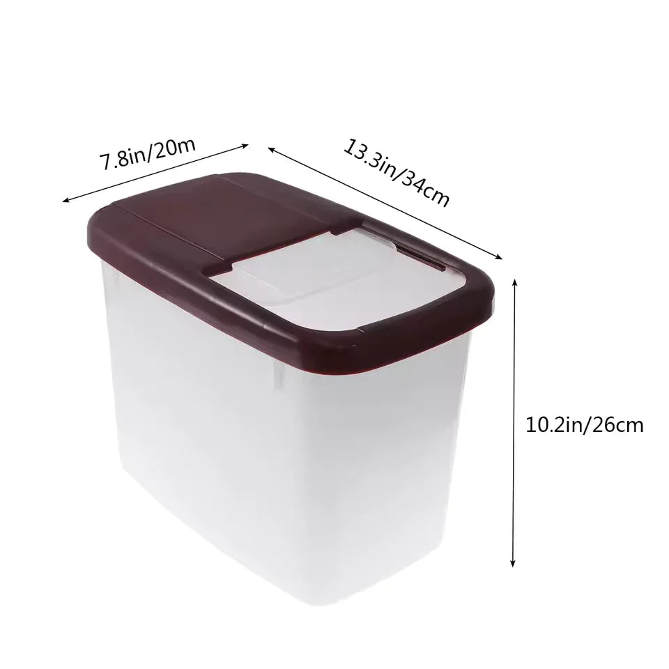10kg Rice Storage Container with Airtight Lid - Clarify.pk