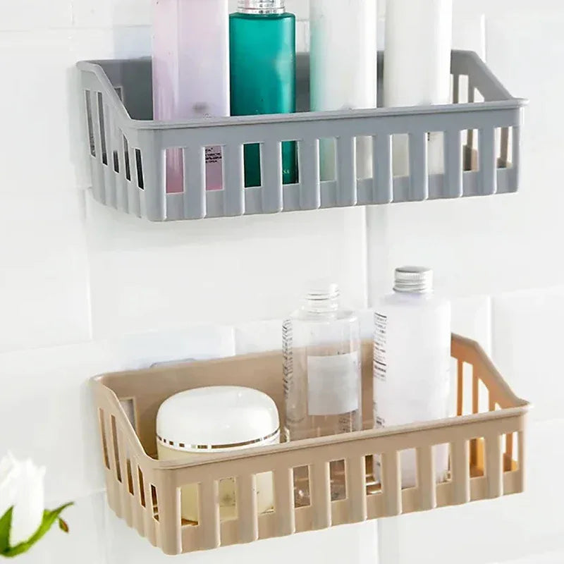 Plastic Bathroom Shelf Organizer - Wall Mount - Clarify.pk