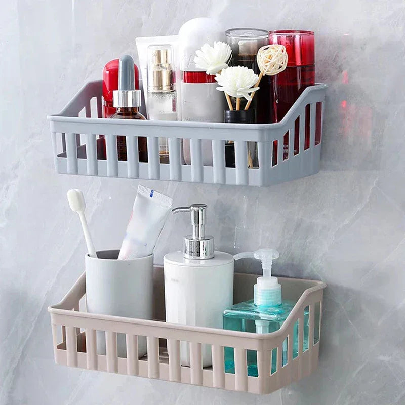 Plastic Bathroom Shelf Organizer - Wall Mount - Clarify.pk