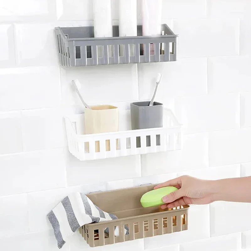 Plastic Bathroom Shelf Organizer - Wall Mount