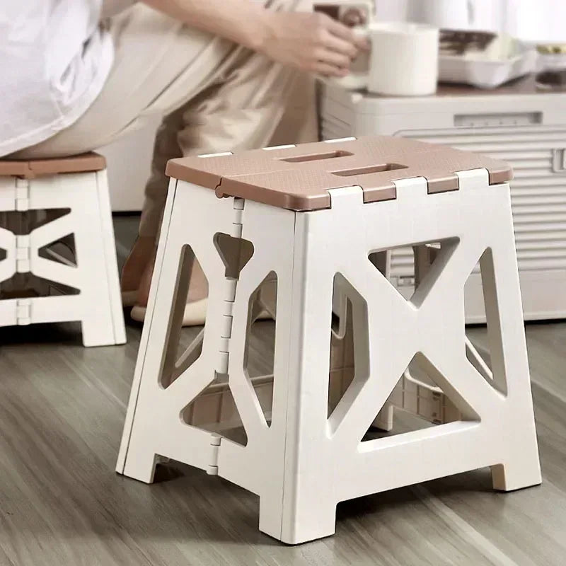 Plastic Foldable Chair for Home Use - Durable Stool - Clarify.pk