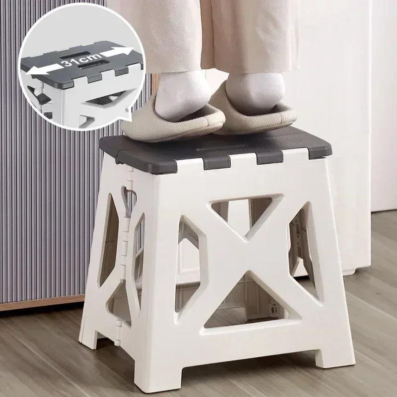 Plastic Foldable Chair for Home Use - Durable Stool - Clarify.pk