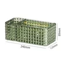 Luxury Plastic Tissue Organizer Box with Lid - Clarify.pk