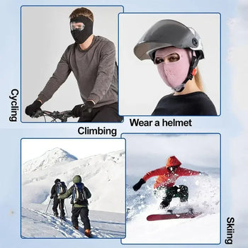 Polar Fleece Winter Mask with Goggles for Outdoor Sports - Clarify.pk