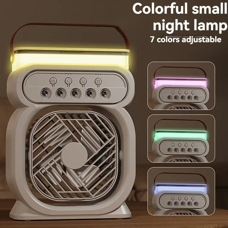 3 in 1 Air Conditioner Water Mist Fan with Night Lamp