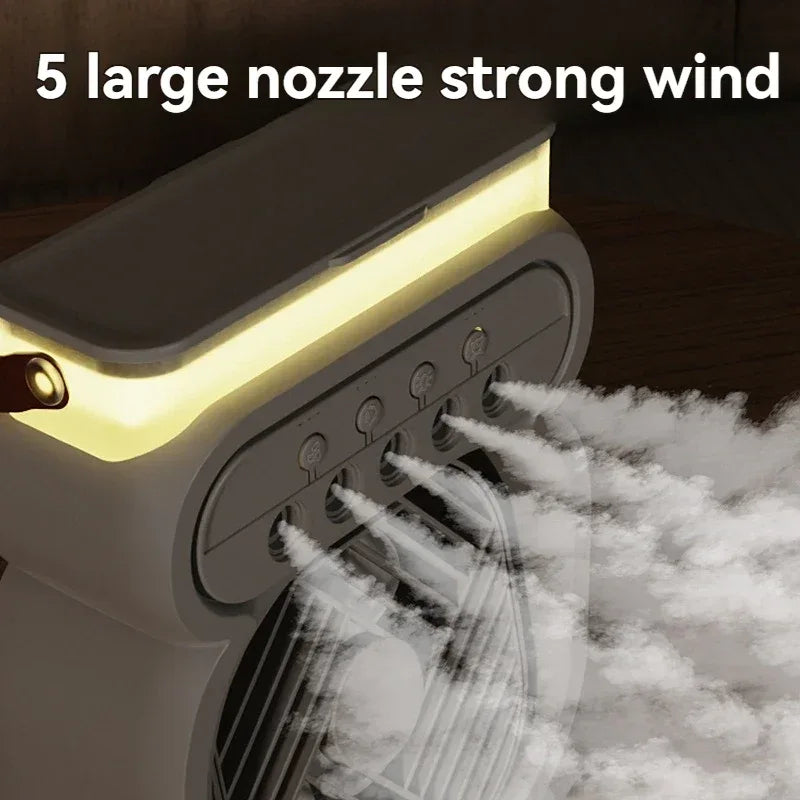3 in 1 Air Conditioner Water Mist Fan with Night Lamp