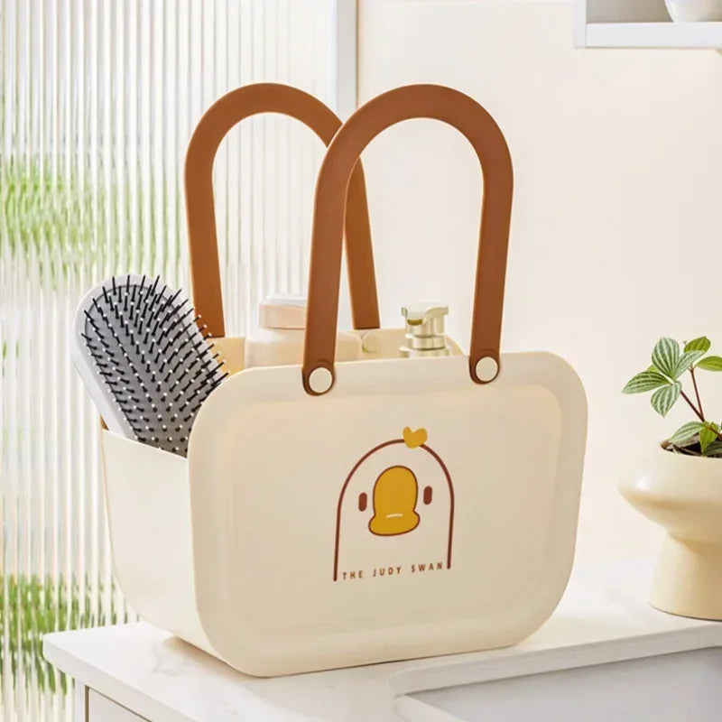 Portable Bathroom Storage Basket with Handles - Clarify.pk