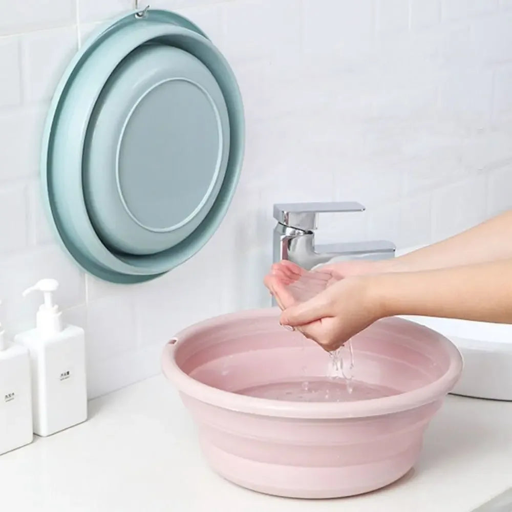 Portable Folding Laundry Tub - Collapsible Basin - Clarify.pk