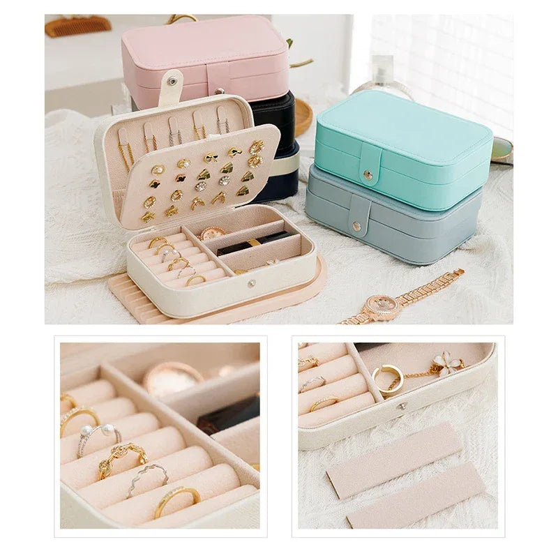 Portable Jewelry Storage Box with Multiple Compartments - Clarify.pk