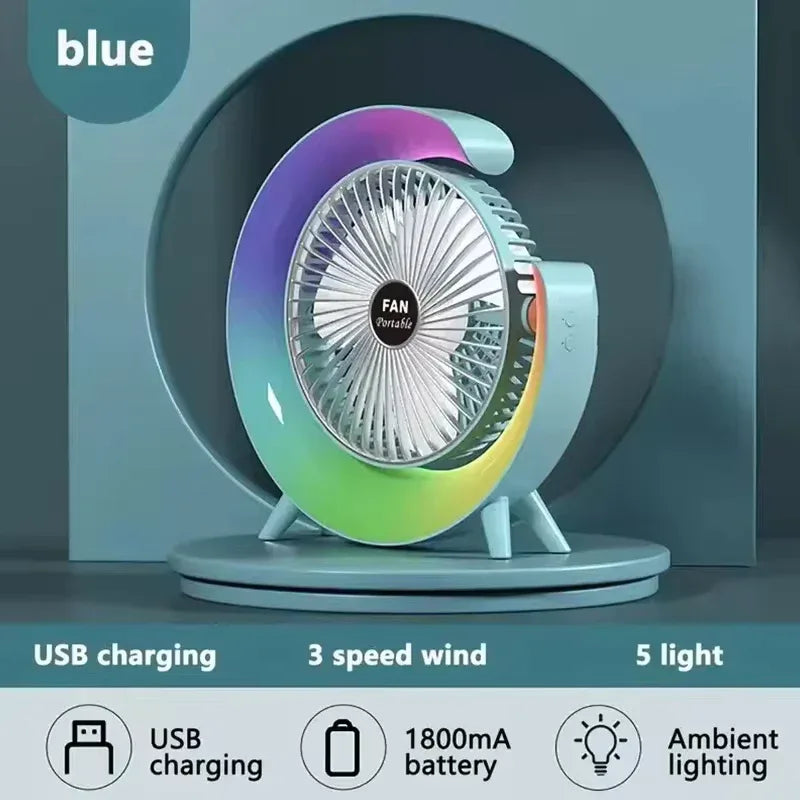 Portable Marquee Fan with Night Light - Clarify.pk