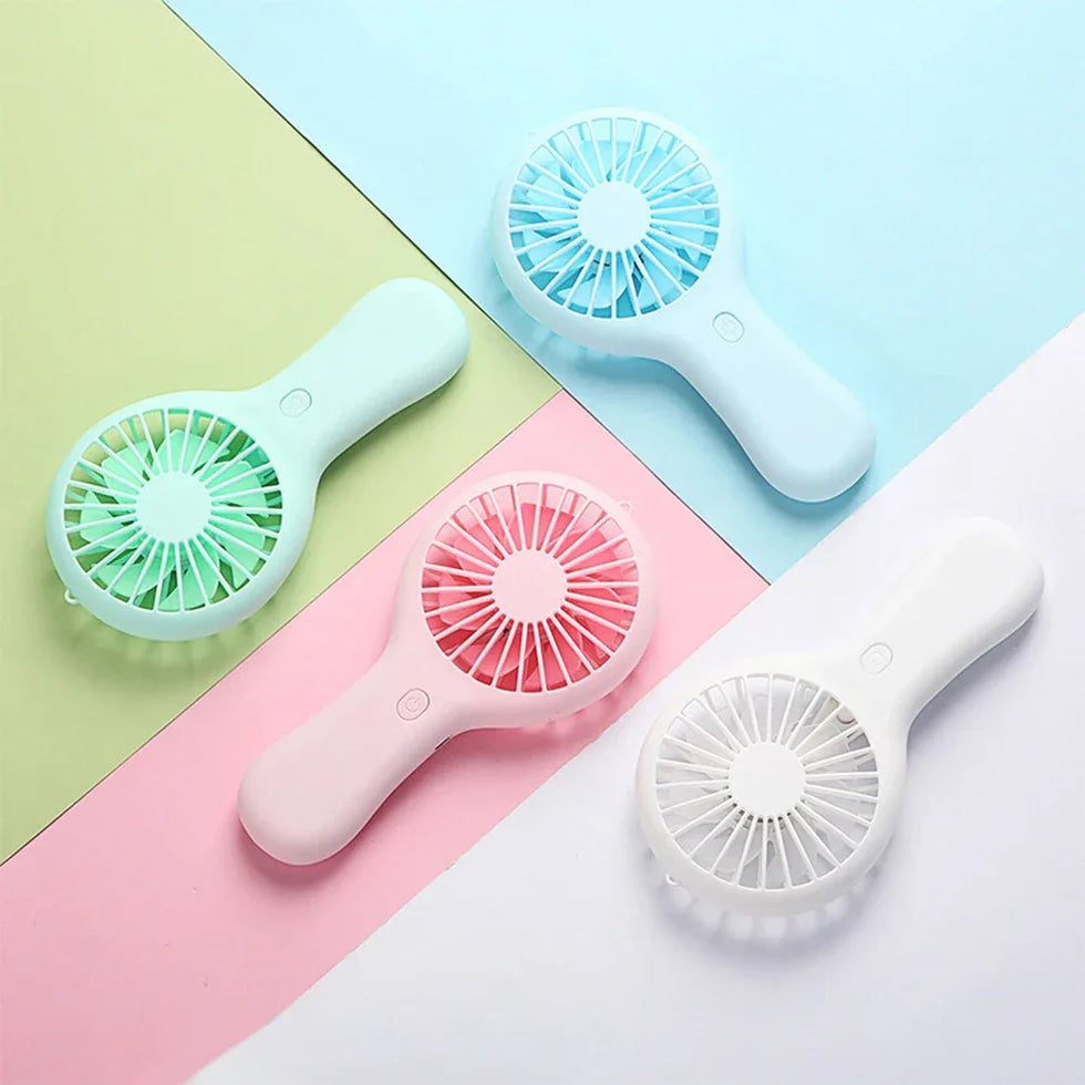 Portable Mini Fan USB Rechargeable with LED Light
