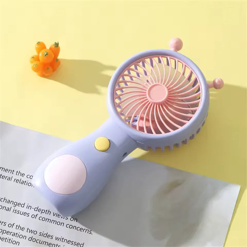 Portable Mini Fan USB Rechargeable - Cute & Compact - Clarify.pk