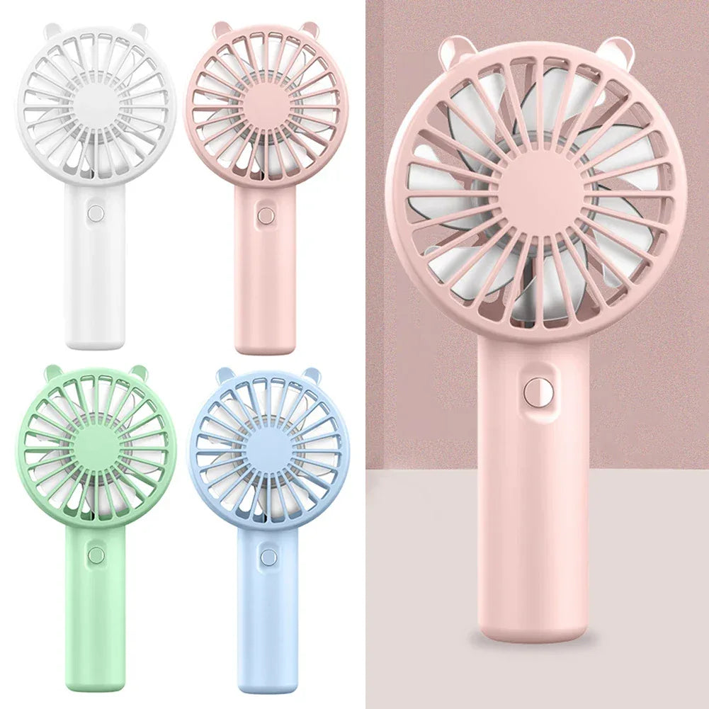 Portable Mini Fan USB Rechargeable with LED Light - Clarify.pk