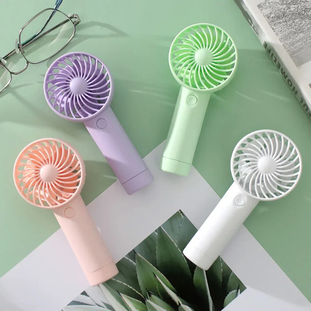 Portable Mini Fan USB Rechargeable with LED Light - Clarify.pk