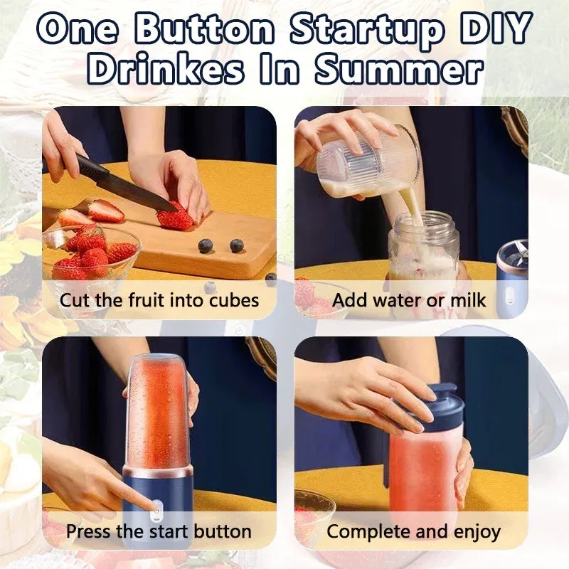 Rechargeable Portable USB Juicer Blender - Clarify.pk