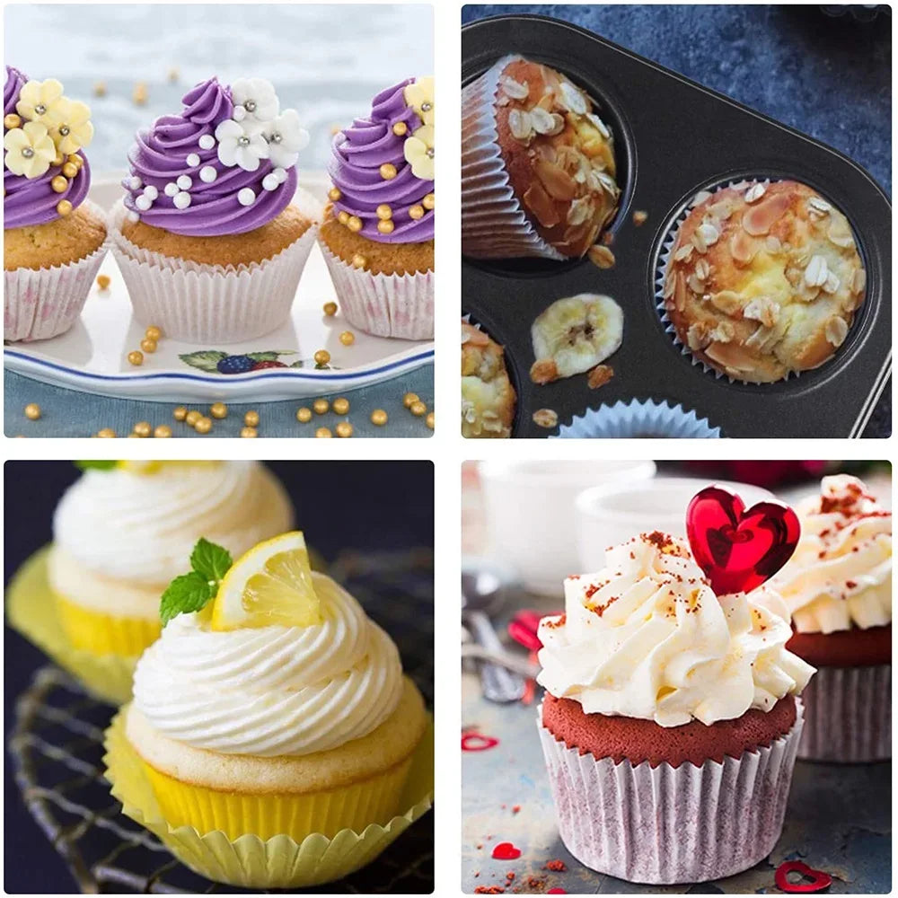 6 Cup Cupcake Baking Tray - Easy Release Muffin Pan - Clarify.pk