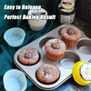 6 Cup Cupcake Baking Tray - Easy Release Muffin Pan - Clarify.pk