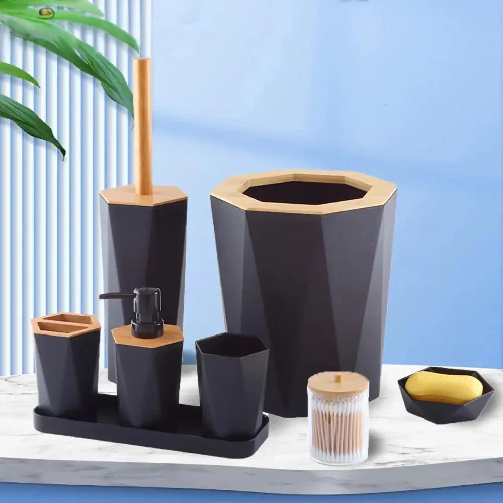 Premium 6 Pieces Bathroom Accessories Set - Clarify.pk