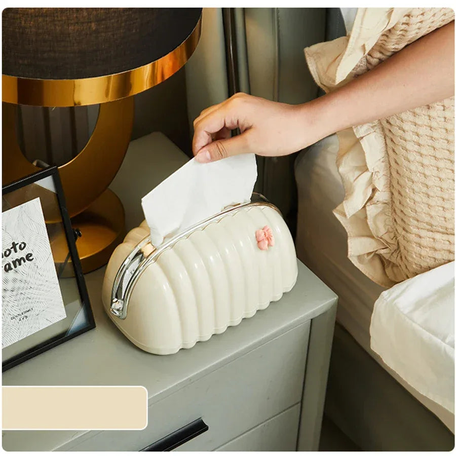 Premium Plastic Tissue Holder Canister - Clarify.pk