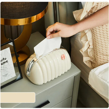 Premium Plastic Tissue Holder Canister - Clarify.pk