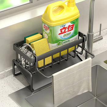 Premium Stainless Steel Sponge Holder Rack - Clarify.pk