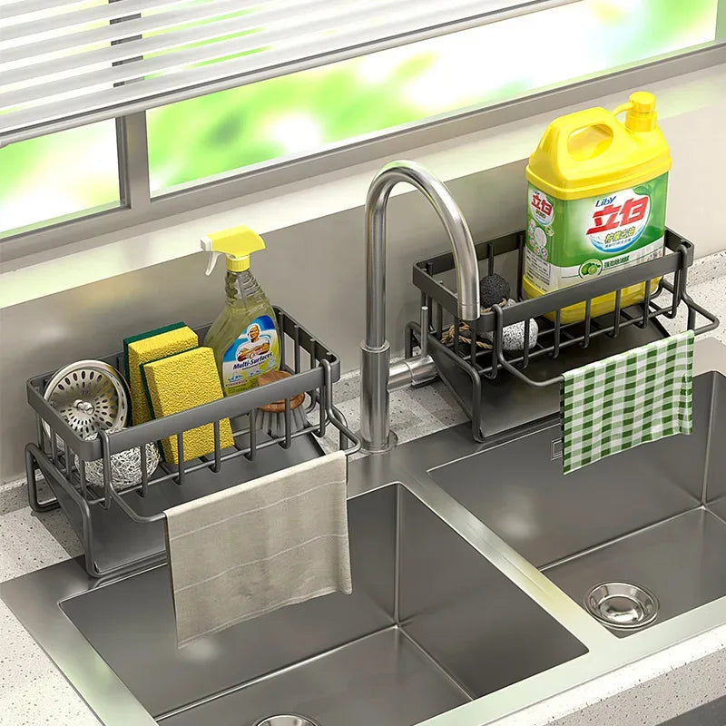 Premium Stainless Steel Sponge Holder Rack - Clarify.pk