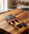 3-Piece Silicone & Wood Kitchen Utensil Set