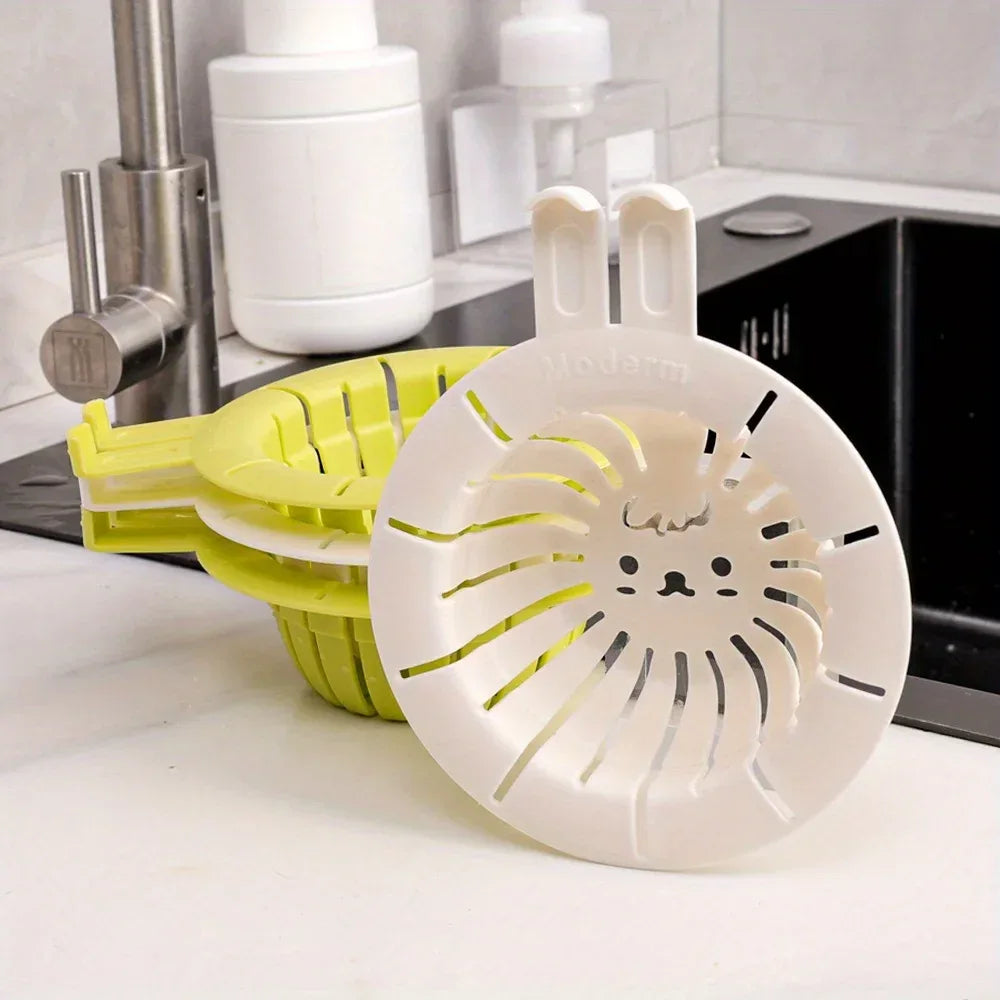 Rabbit Drain Basket Strainer for Kitchen Use - Clarify.pk
