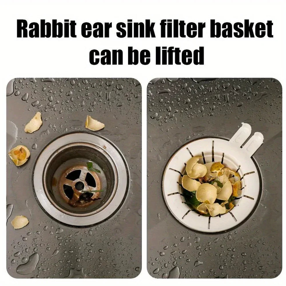 Rabbit Drain Basket Strainer for Kitchen Use - Clarify.pk