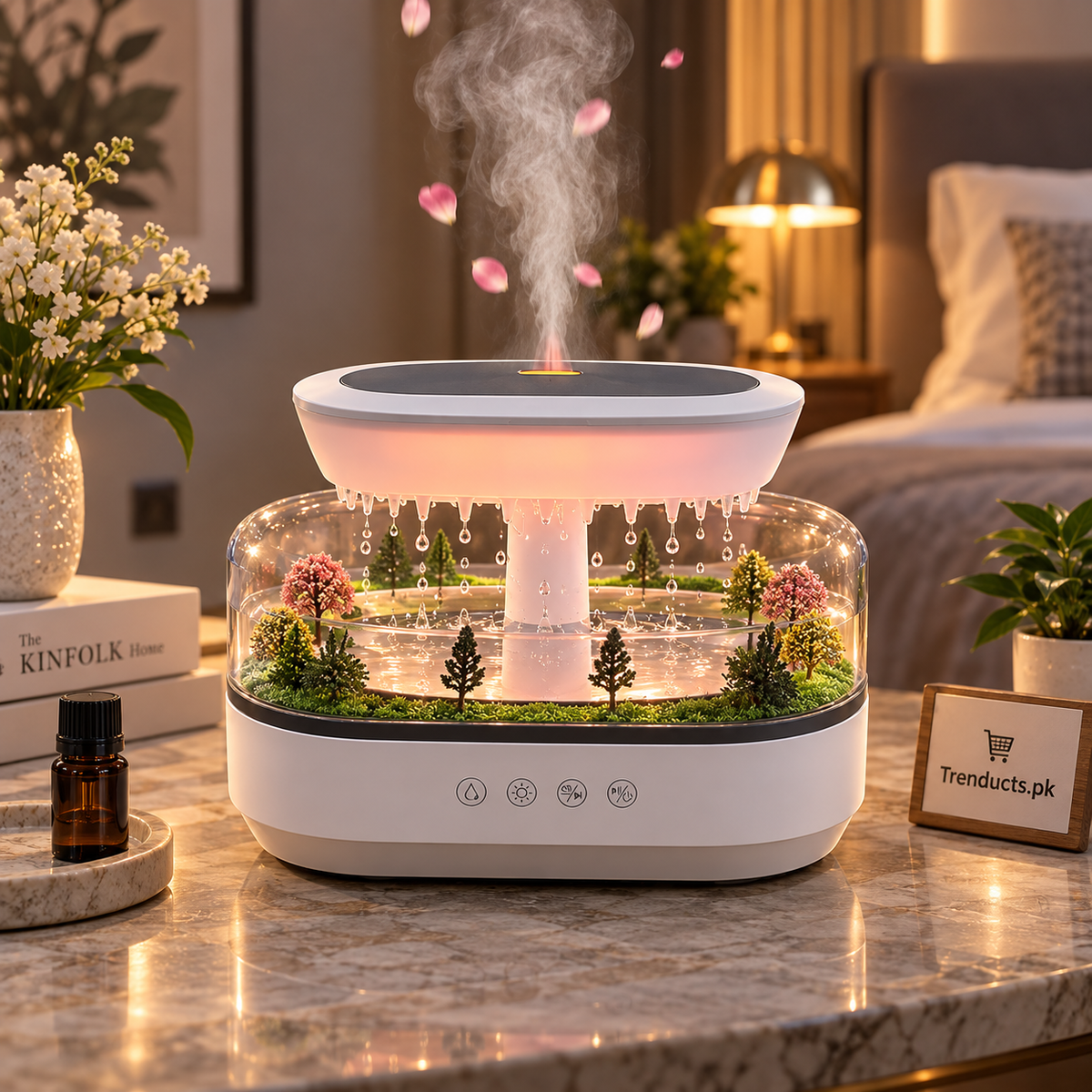 Rain Drop Landscape Diffuser with Ambient Light