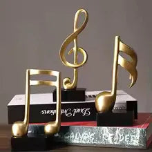 Resin Musical Note Decor 3 Pieces Set – Elegant Home Ornaments - Clarify.pk