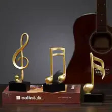 Resin Musical Note Decor 3 Pieces Set – Elegant Home Ornaments - Clarify.pk