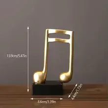 Resin Musical Note Decor 3 Pieces Set – Elegant Home Ornaments - Clarify.pk