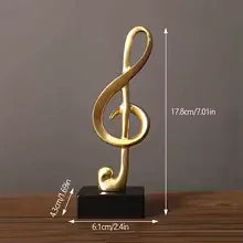 Resin Musical Note Decor 3 Pieces Set – Elegant Home Ornaments - Clarify.pk
