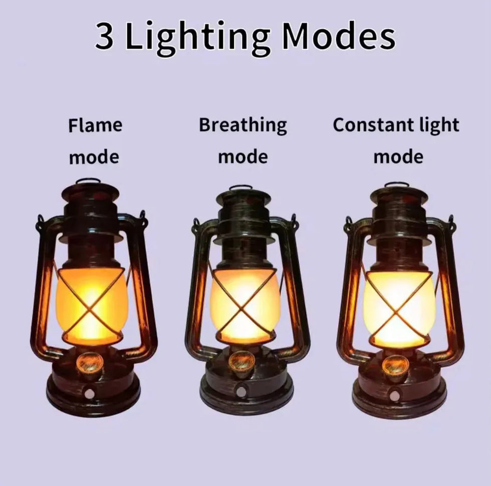 Retro Portable Lantern Rechargeable with Touch Switch - Clarify.pk
