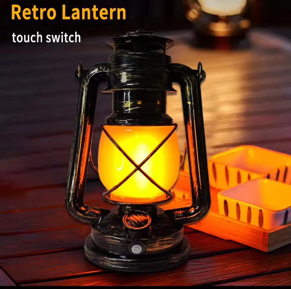 Retro Portable Lantern Rechargeable with Touch Switch - Clarify.pk