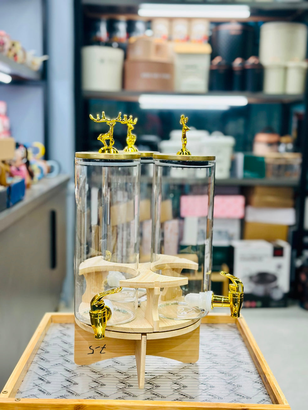 3-in-1 Revolving Beverage Dispenser with Stand