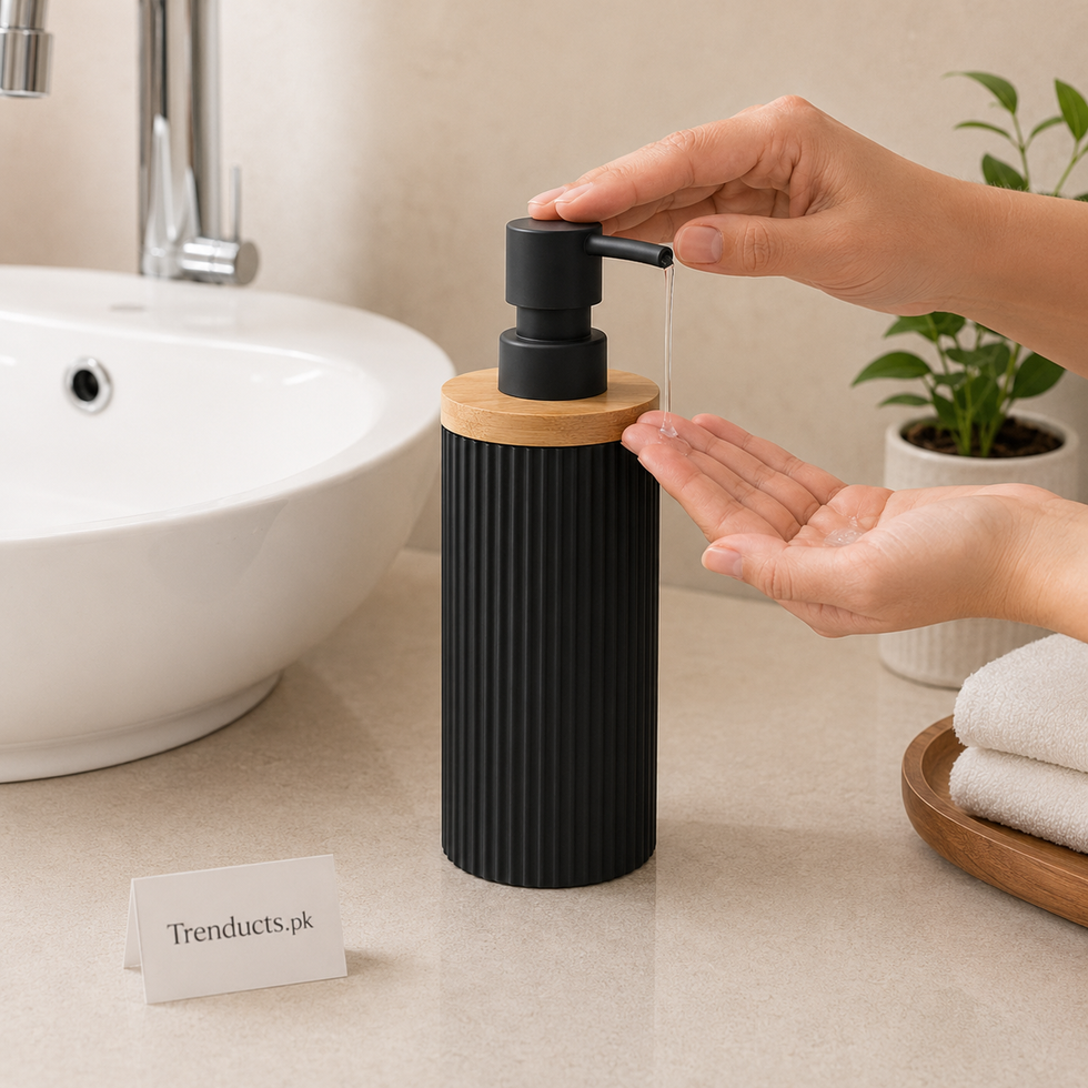 Ribbed Cylinder Refillable Liquid Soap Dispenser (each)