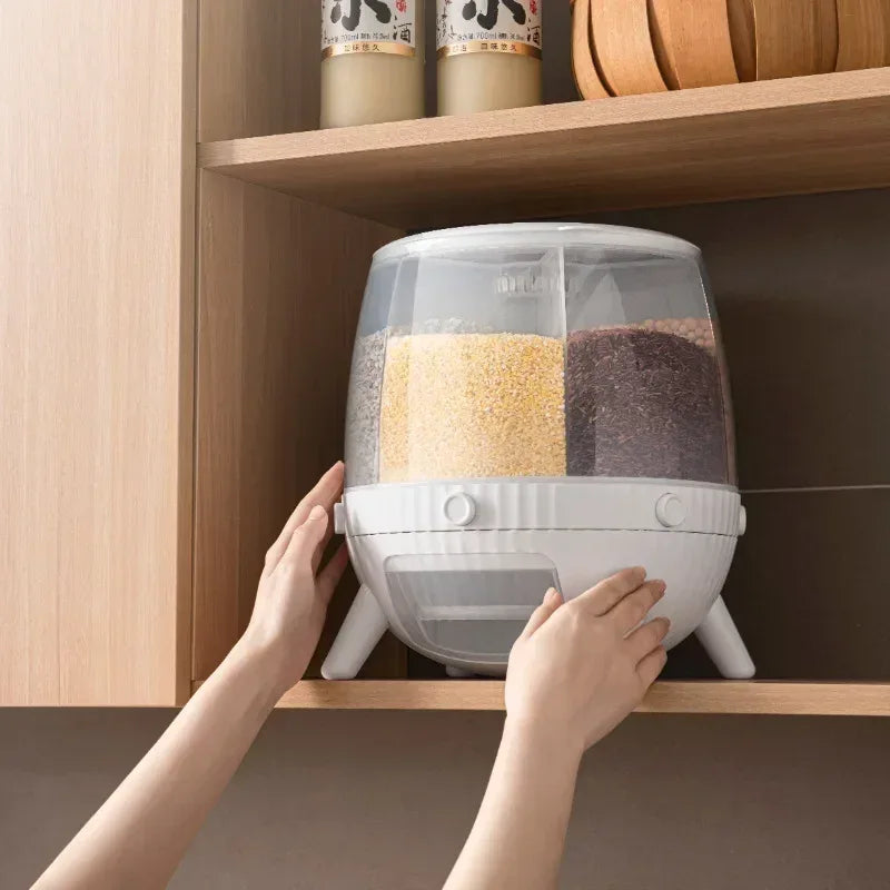 Rice Storage Container Box with Multi-Compartment