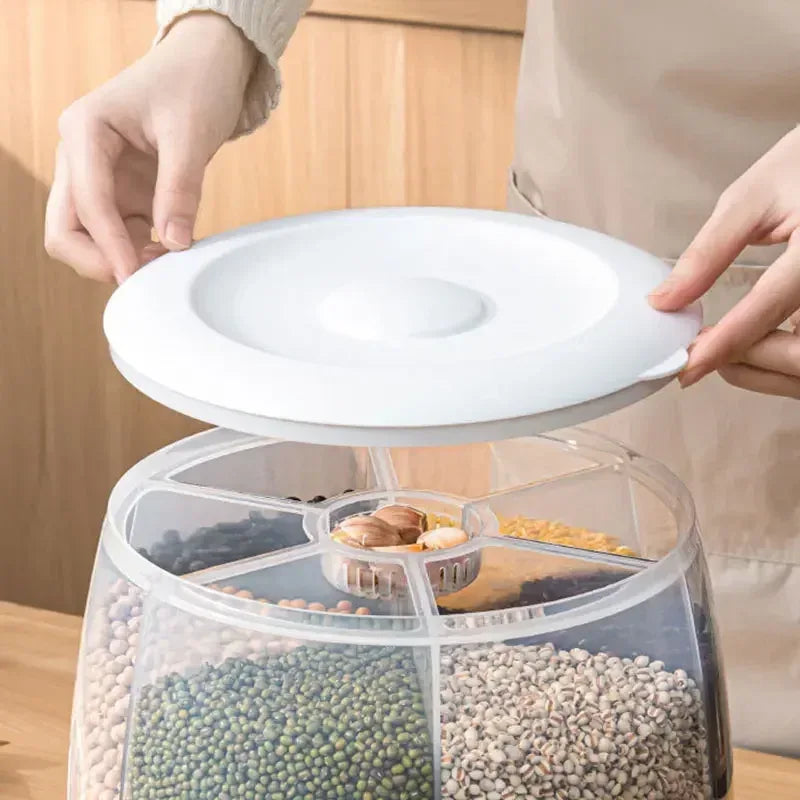 Rice Storage Container Box with Multi-Compartment