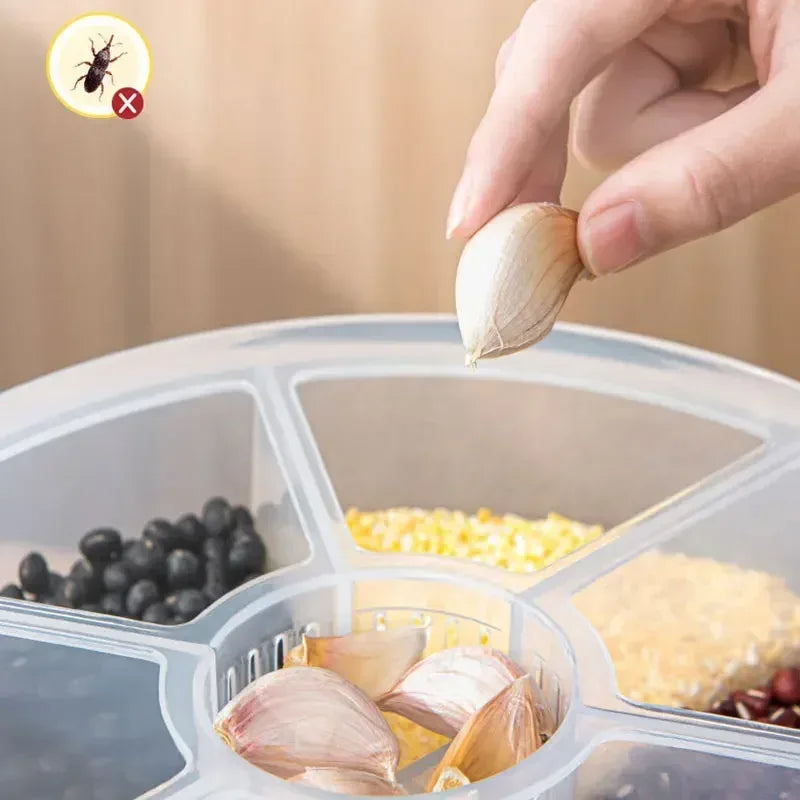 Rice Storage Container Box with Multi-Compartment - Clarify.pk