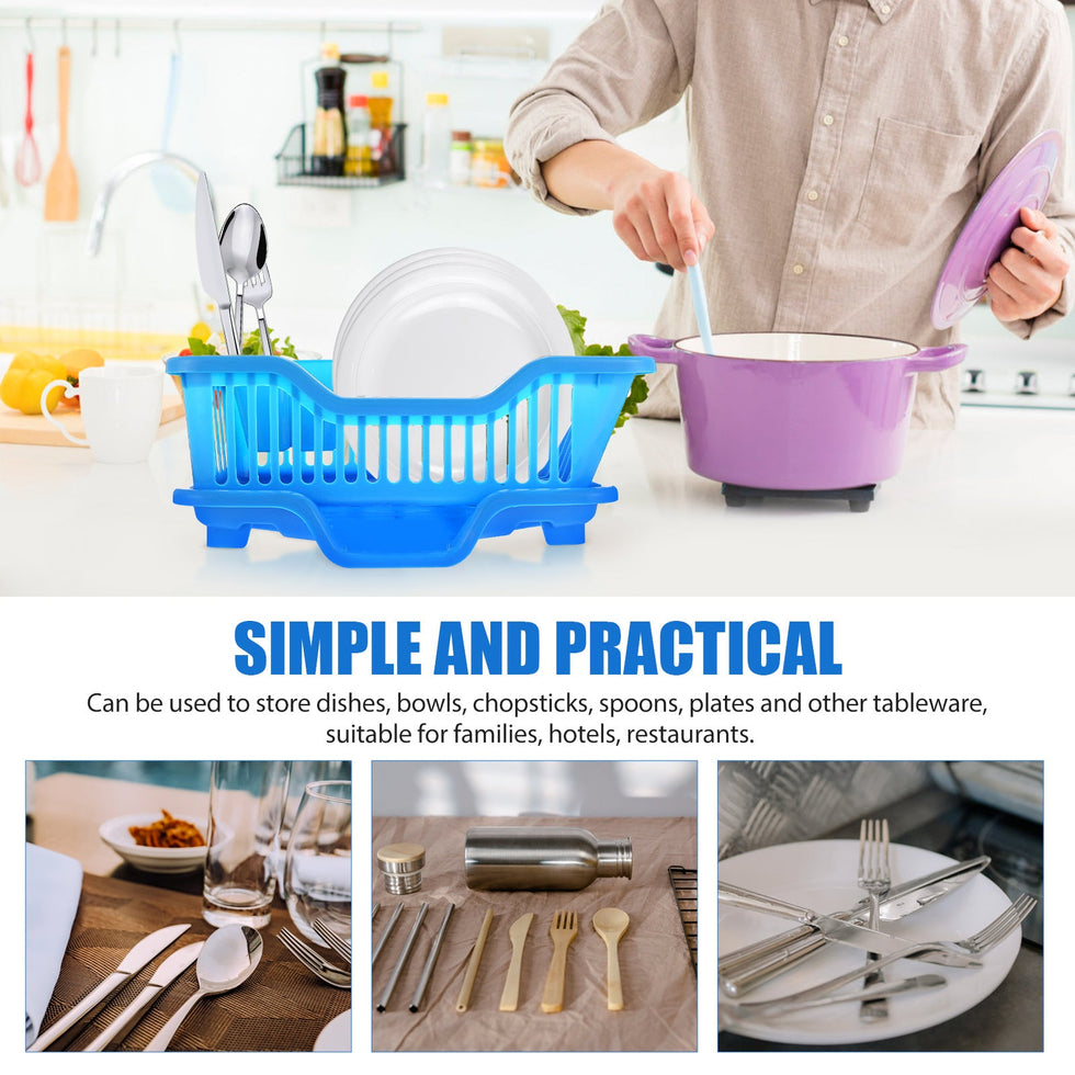 Dish Drainer with Drip Tray for Kitchen Sink Rack