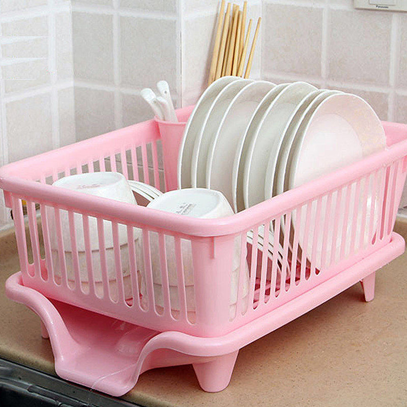 Dish Drying Rack – Integrated Drainage Kitchen Organizer
