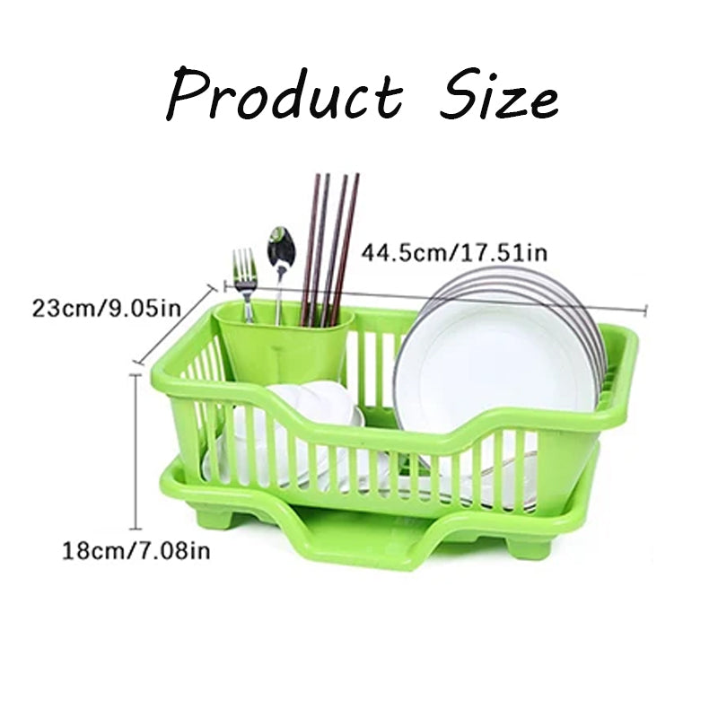 Dish Drying Rack – Integrated Drainage Kitchen Organizer
